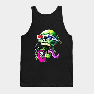 skull 3d movie time Tank Top